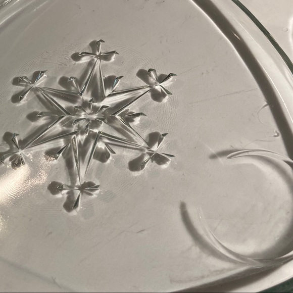 VTG Indiana Glass Atomic Snowflake Snack Plates (2 - Picture 5 of 8